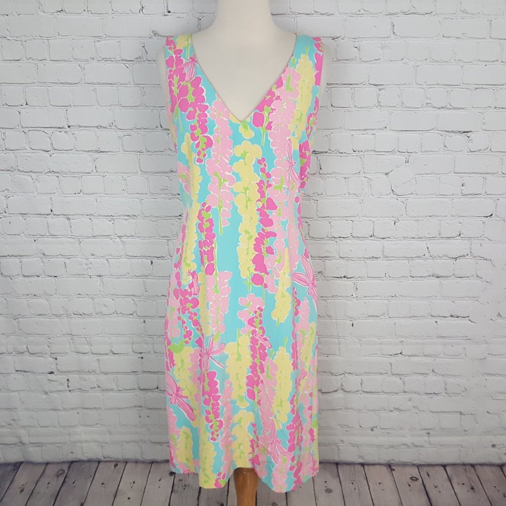 Lilly Pulitzer Sleeveless V-Neck Silk Dress 4